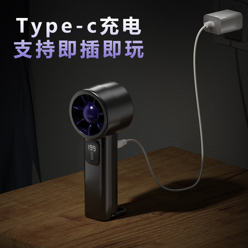 New arrival cross-border 199-speed digital display usb small fan, foldable and desktop turbine high wind power fan, fashion portable